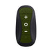 Remote control for Selopa The Colonel Green vibrating plug with plus, power, and minus buttons on an olive green panel.