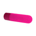 Compact pink rechargeable silicone bullet vibrator with smooth rounded tip and dark pink base.