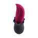 Rechargeable silicone tongue teaser vibe with textured black handle and flexible magenta tip.