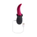 Rechargeable Selopa Tongue Teaser vibe in pink silicone with textured black handle and USB charging cable.
