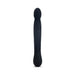 Black elongated silicone vibrator with rounded tip and ergonomic handle, designed for targeted internal stimulation.