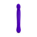 Purple elongated silicone vibrator with rounded head and textured grip, designed for targeted stimulation and easy control.