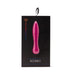 Black packaging box featuring a sleek pink silicone mini vibrator with 69 vibration patterns by Nu Sensuelle.