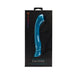 Sensuelle Calypso Roller Motion vibrator in turquoise displayed in black retail packaging with clear window.