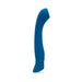 Turquoise Sensuelle Calypso Roller Motion vibrator with curved design and textured base on white background.
