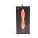 Nu Sensuelle Deux Bullet double-ended vibrator in coral displayed in black retail packaging with window.