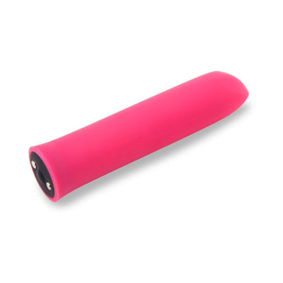 Pink Sensuelle Nubii Evie Bullet vibrator with smooth, sleek design and rounded tip on white background.