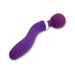 Purple dual-ended flexible wand with ribbed texture and rounded head, designed for targeted stimulation and easy handling.