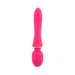 Bright pink Sensuelle Nubii Mika Mini Wand with smooth silicone texture and three control buttons on the handle.