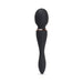 Black Sensuelle Xlr8 Alluvion dual-ended wand vibrator with sleek ergonomic design and rose gold accent ring.
