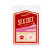 Wood Rocket Sex Dice all-inclusive adult couples game with two 12-sided dice in red and pink packaging.