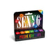 Sexy 6 Pride Edition Dice Game packaging with colorful dice and rainbow-themed design for playful intimacy exploration.