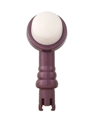 Eroscillator 2 replacement attachment with a rounded white head and purple handle for personalized use.