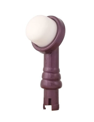 Purple Eroscillator 2 Plus attachment with soft white rounded tip for customizable stimulation.
