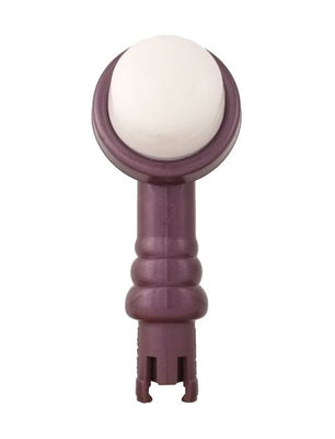 Purple and white interchangeable attachment for Eroscillator 2 Plus clitoral stimulator.