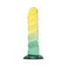 7.5-inch swirl-shaped toy with a yellow to mint ombré color gradient and a suction cup base.