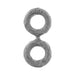 Gray double C-ring made of flexible silicone with textured surface and "SHAFT" branding on top ring.