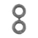 Gray double ring accessory made of textured flexible silicone with the word "SHAFT" embossed on the top ring.