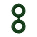 Medium-sized double C-ring in dark green flexible silicone with textured surface and SHAFT branding.