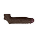Realistic mahogany-colored silicone sheath with detailed texture and rounded tip, size 2.