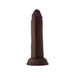 Realistic 6.5-inch brown liquid silicone dildo with suction cup base, designed for deeper penetration.