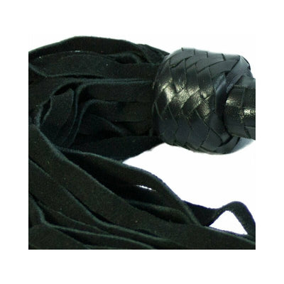 Short Suede Flogger - Black/Black - SexToy.com