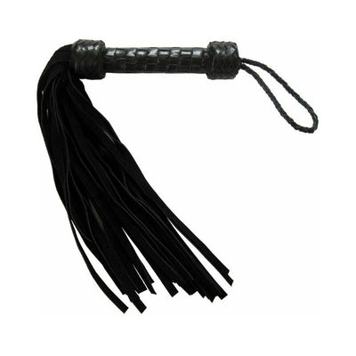 Short Suede Flogger - Black/Black - SexToy.com