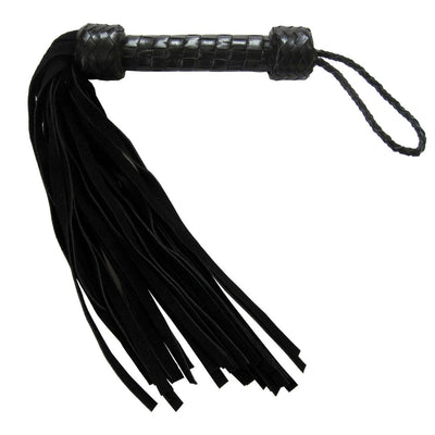 Short Suede Flogger - Black/Black - SexToy.com