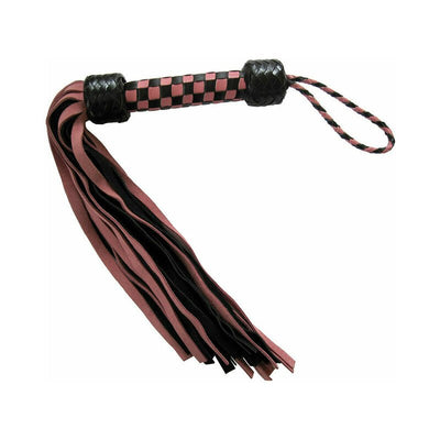 Short Suede Flogger - Pink/Black - SexToy.com