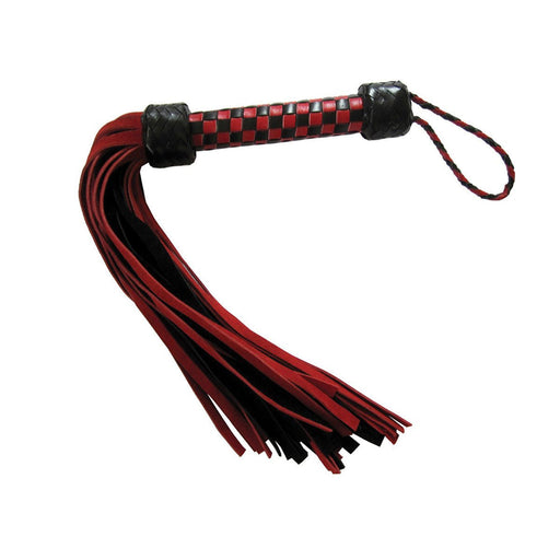 Short Suede Flogger - Red/Black - SexToy.com