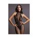 Shots Le Desir Fishnet & Lace High - neck Bodystocking Black O/s - SexToy.com