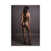 Shots Le Desir Fishnet & Lace High - neck Bodystocking Black O/s - SexToy.com