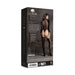 Packaging of Shots Le Desir Shade Kalyke XXIII black bodystocking featuring a model wearing the sheer, patterned design with turtleneck and garter-style stockings.