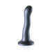 Black 7-inch curved G-spot dildo made of ultra-soft silicone with a strong suction cup base.