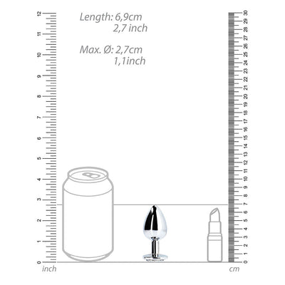 Shots Ouch! Round Gem Butt Plug Small