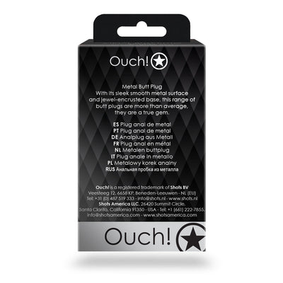 Shots Ouch! Round Gem Butt Plug Small