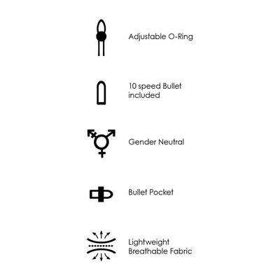 Shots Ouch Vibrating Strap On Boxer - Black