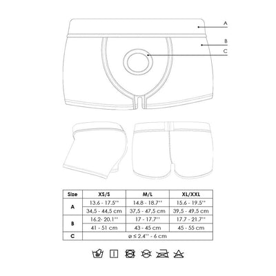 Shots Ouch Vibrating Strap On Boxer - Black