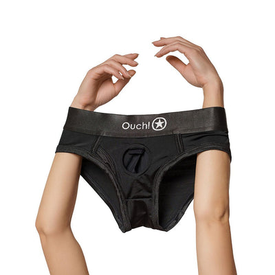 Shots Ouch Vibrating Strap On High-cut Brief