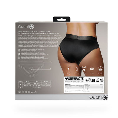 Shots Ouch Vibrating Strap On High-cut Brief