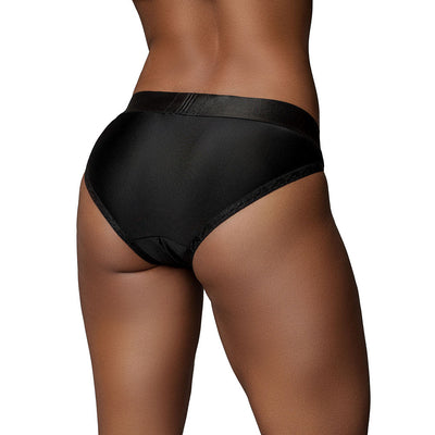 Shots Ouch Vibrating Strap On Hipster - Black