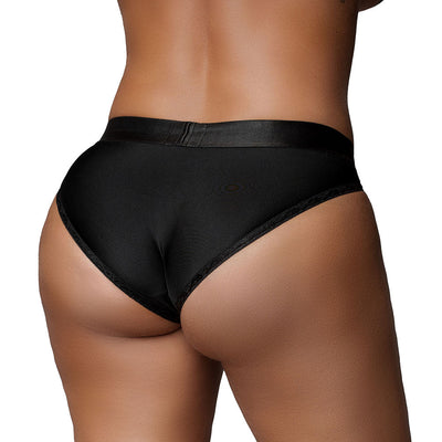 Shots Ouch Vibrating Strap On Hipster - Black