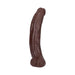 Chocolate-colored lifelike 13-inch ULTRASKYN dildo with textured veins and removable suction cup base.
