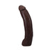 Chocolate-colored lifelike dildo with textured veins and a removable suction cup base.