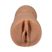 Compact beige ULTRASKYN pocket-sized stroker with realistic texture and detailed design.