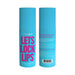Blue cylindrical bottle of Simply Sexy Let's Lock Lips pheromone body mist with bold pink text on front and product details on back.
