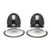 Pair of Size Matters rotating silicone nipple suckers with black tops and clear suction cups.