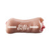 Skinsation Man Eater dual-entry masturbator with realistic mouth and vaginal openings, textured for enhanced sensation.