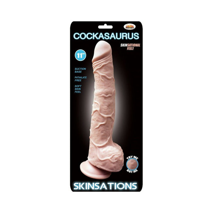 Skinsations Cockasaurus 11 inches Dildo Beige - SexToy.com