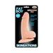 Skinsations Fat Boy 6.5-inch realistic dildo with suction cup base in flesh tone packaging.